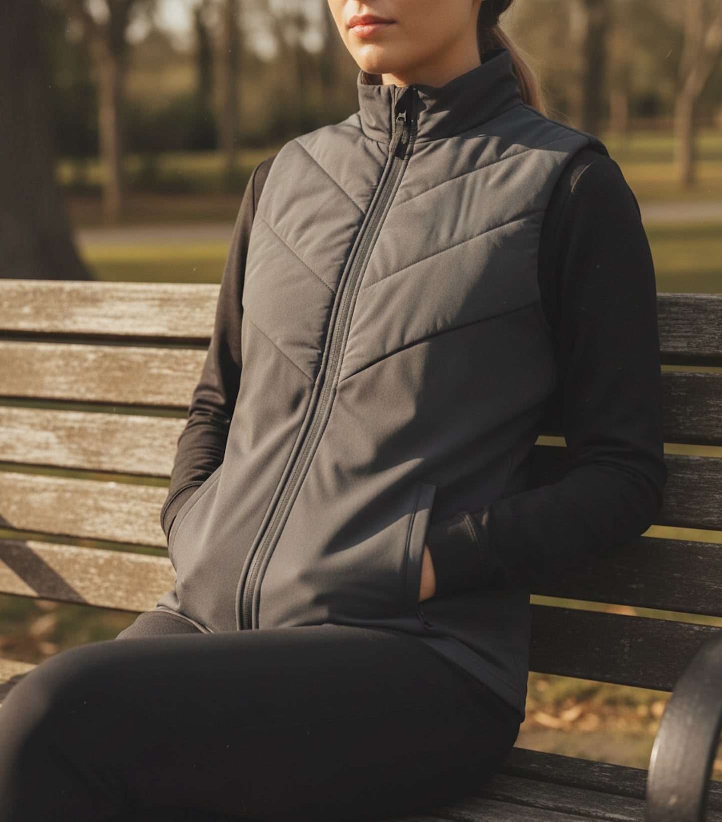 Ladies Vest Gray
