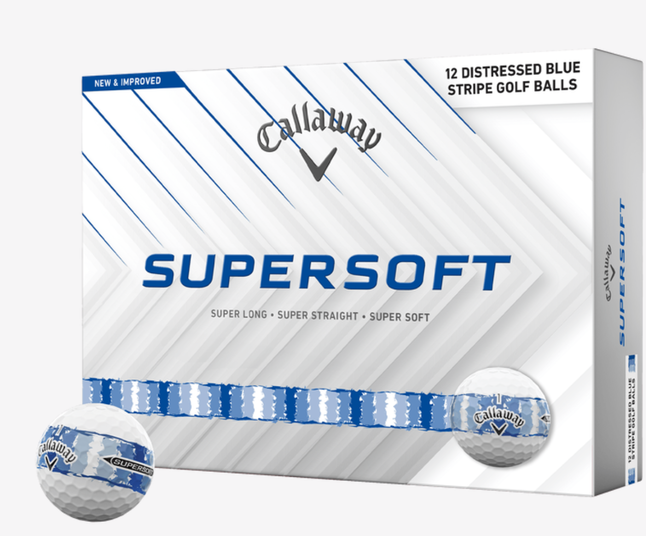 Callaway Supersoft Distressed Blue Stripe Golf Balls