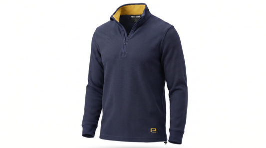 Waffle Quarter Zip Navy