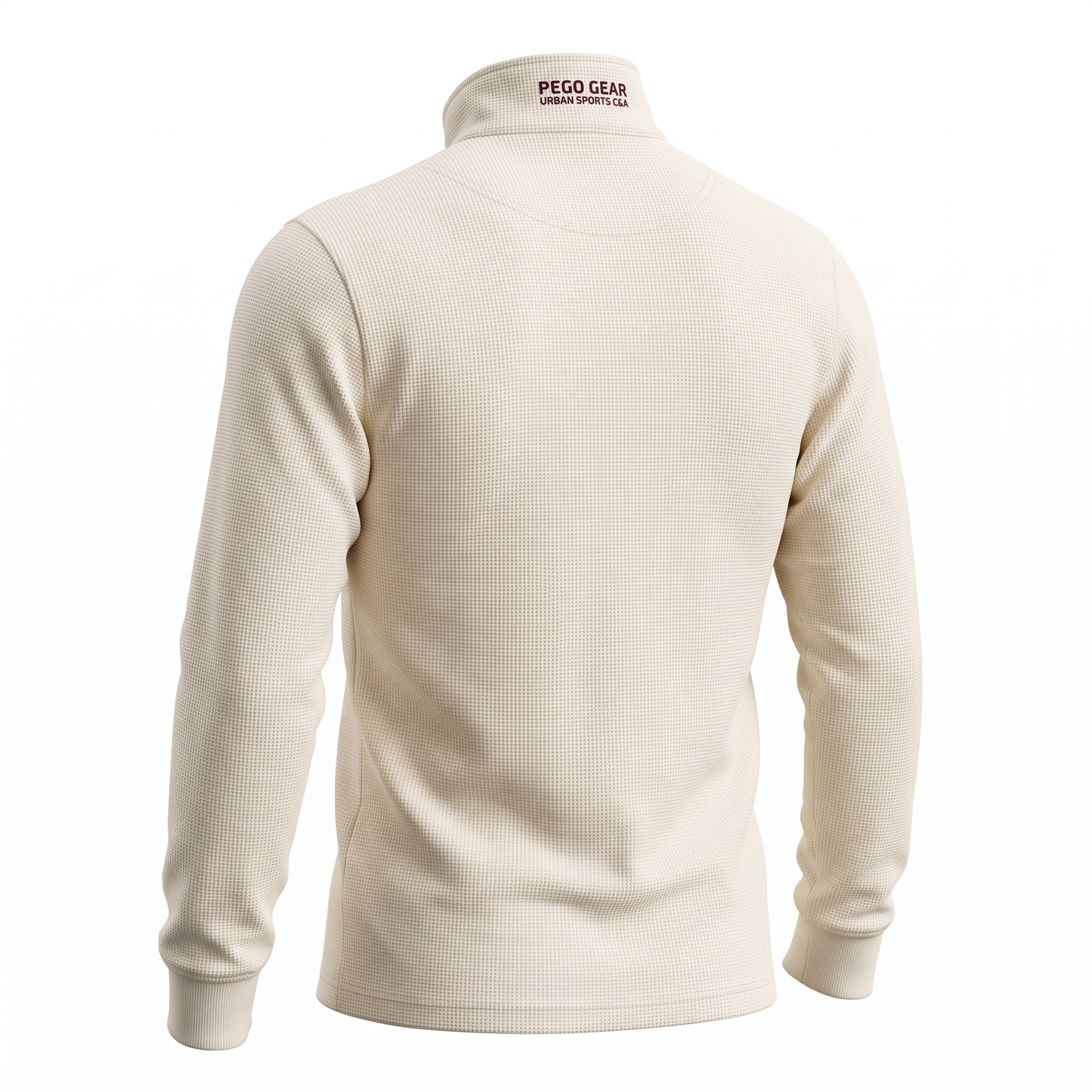 Waffle Quarter Zip Cream