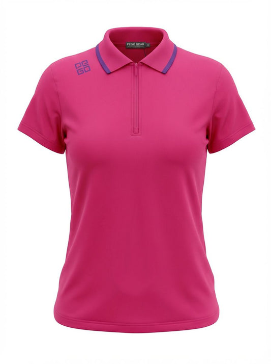 Women's Elegant Polo Shirt Fuchsia