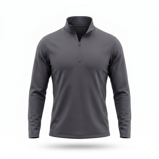 Long Sleeve Quarter Zip Shirt Graphite