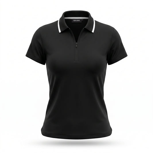 Women's Elegant Polo Shirt Black