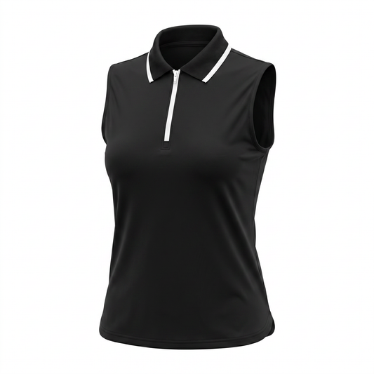 Women's Elegant Sleeveless Shirt Black