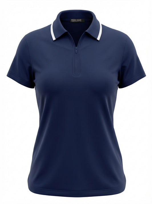 Women's Elegant Polo Shirt Navy