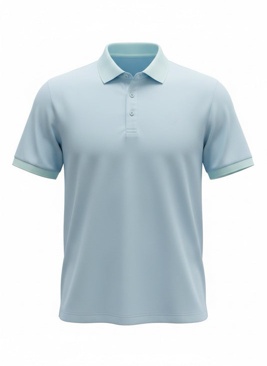 Elegant Polo Shirt Sky Blue