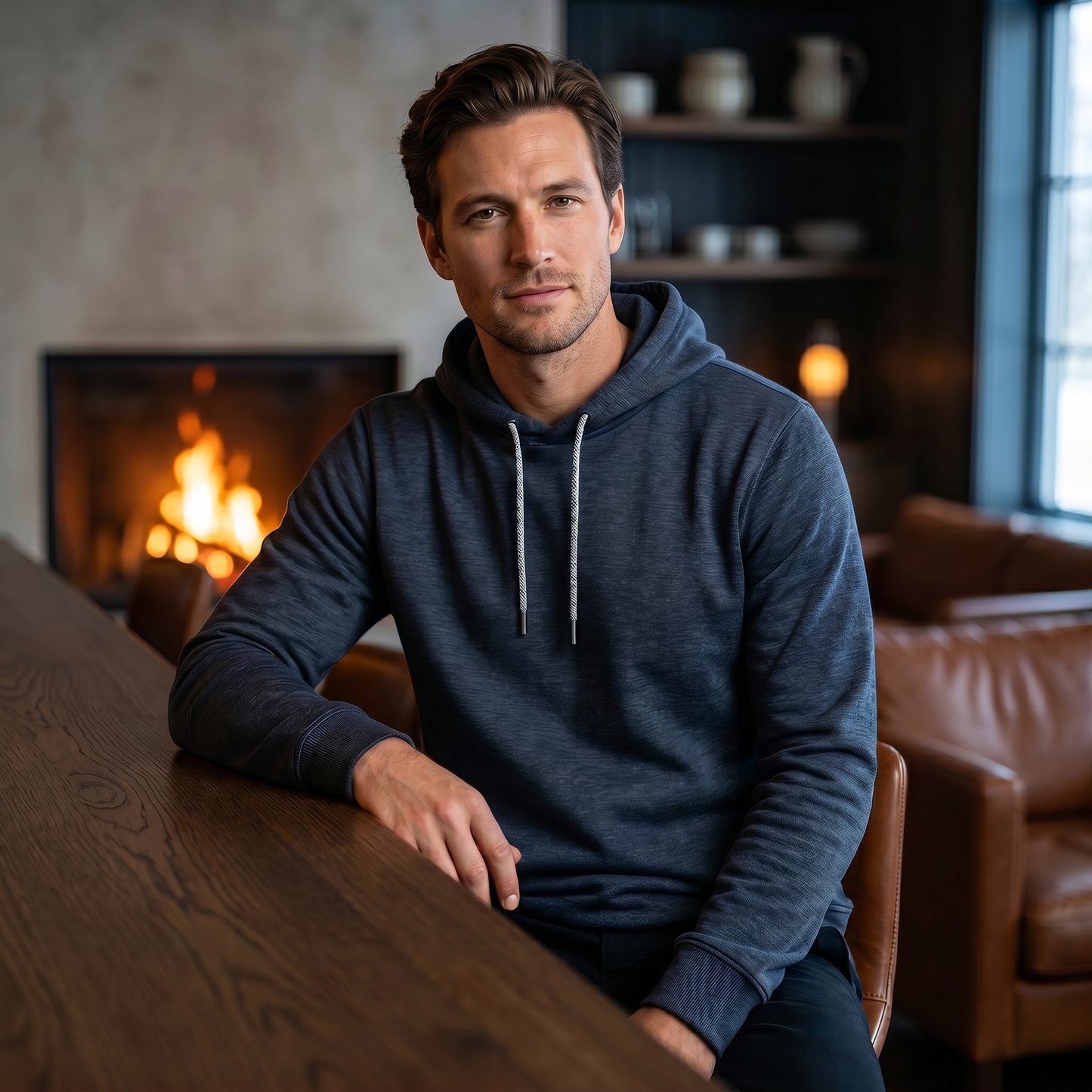 Essential Hoodie Black/Blue