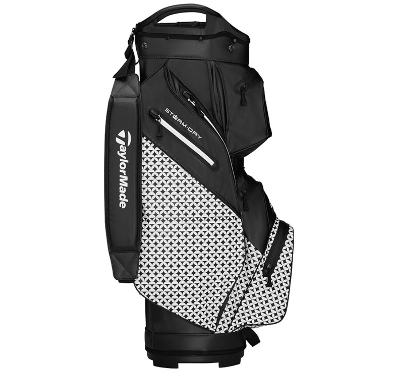 TaylorMade Storm Dry Cart Bag Black/White Pattern