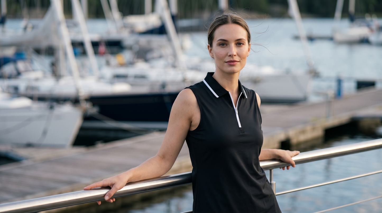 Women's Elegant Sleeveless Shirt Black