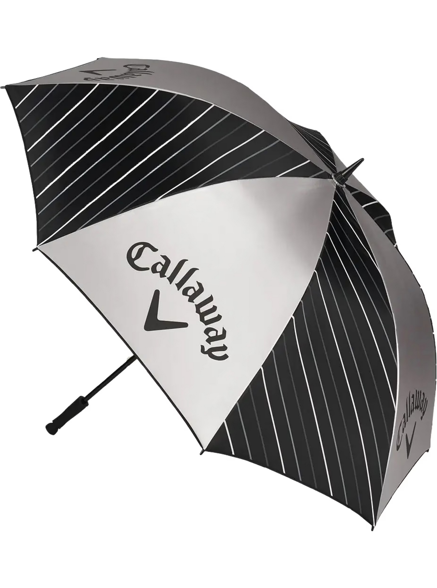 Callaway Golfsateenvarjo UV 64", musta/hopea/valkoinen